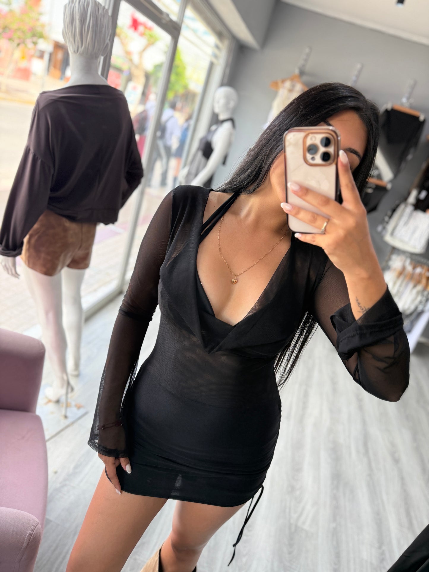 VESTIDO TUL DRAP AMARRA 🇦🇷