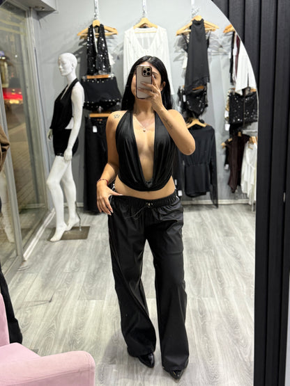 WIDE LEG ECOCUERO